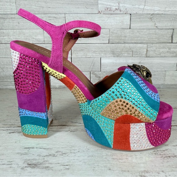 Kurt Geiger London SZ 37 Kensington Glitz Wavy Rhinestone
Platform Sandals New - Picture 8 of 12